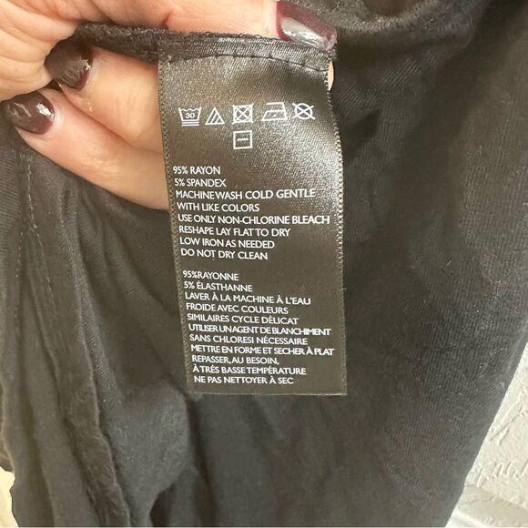 Urban Outfitters Silence + Noise Plain Black Cross Back Pinafore Mini Dress sz S - Picture 9 of 9